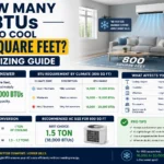how many BTUs to cool 800 square feet