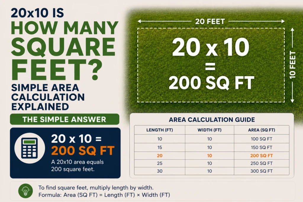 20x10 Is How Many Square Feet