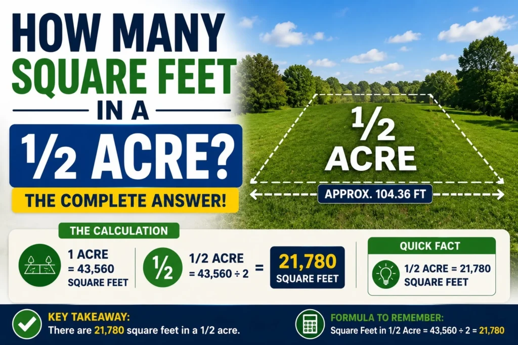 How Many Square Feet in a 1/2 Acre