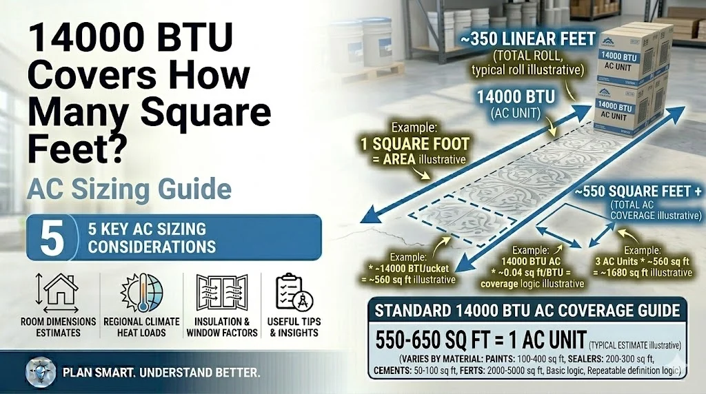 14000 BTU Covers How Many Square Feet