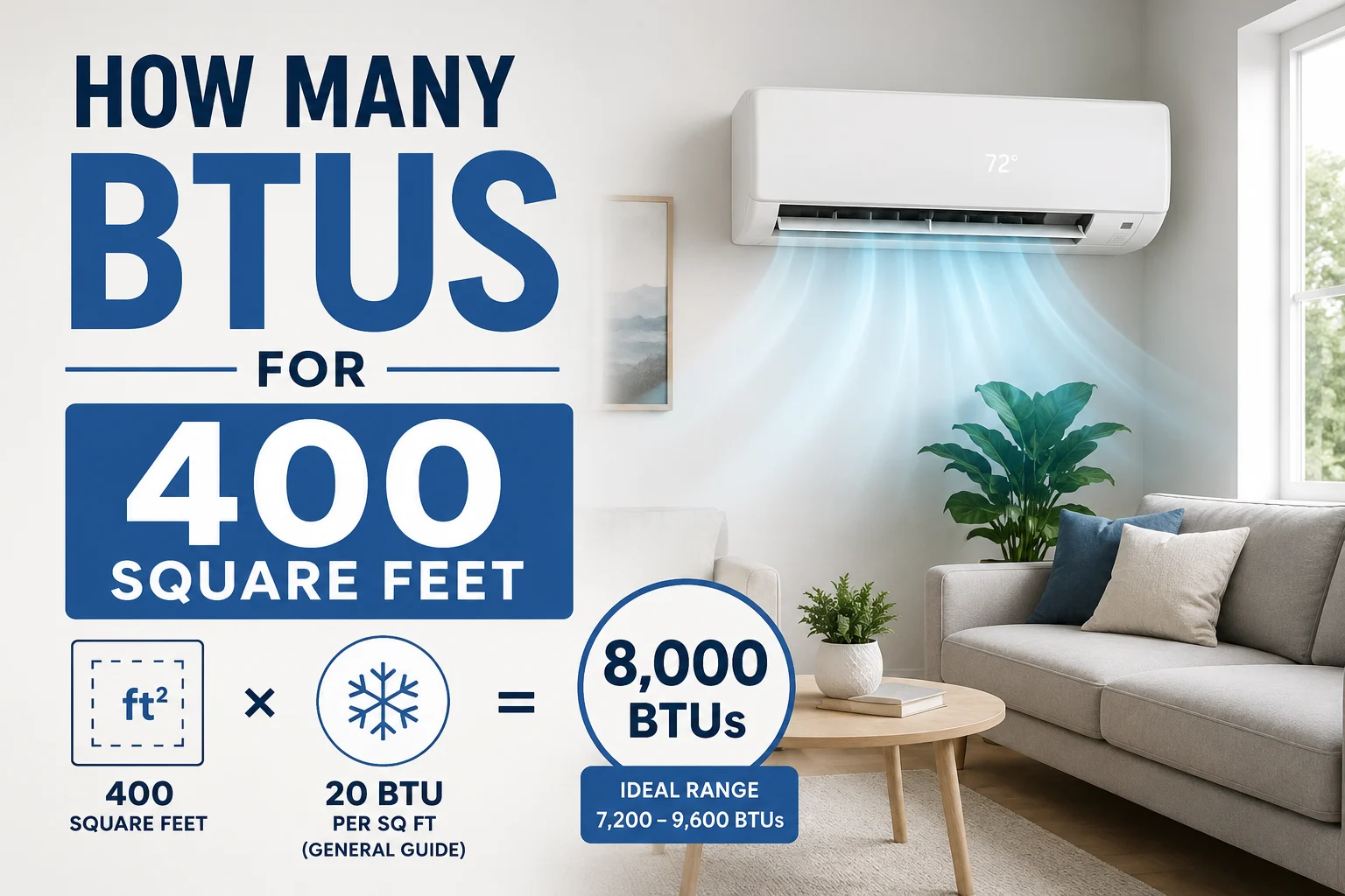 How Many BTUs for 400 Square Feet