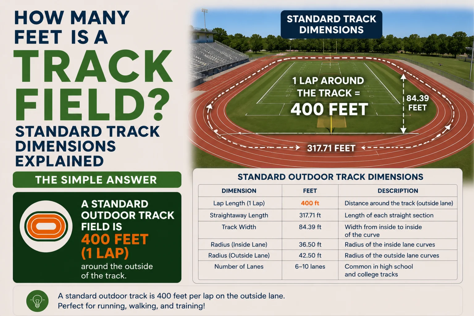 How Many Feet Is a Track Field? Standard Track Dimensions Explained