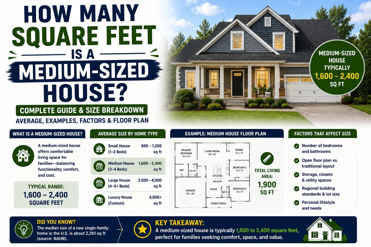 How Many Square Feet Is a Medium-Sized House?