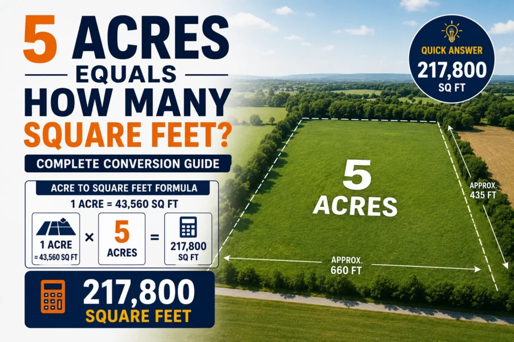 5 Acres Equals How Many Square Feet