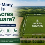 how many feet is 5 acres square
