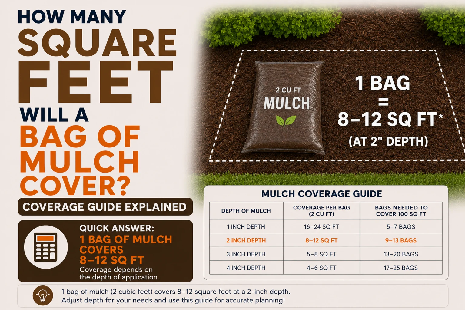 How Many Square Feet Will a Bag of Mulch Cover