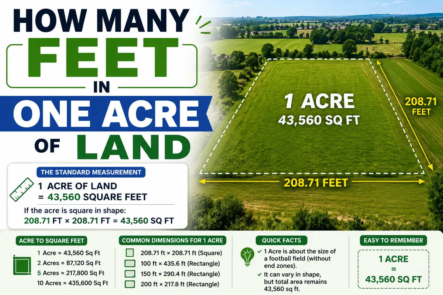 How Many Feet in One Acre of Land