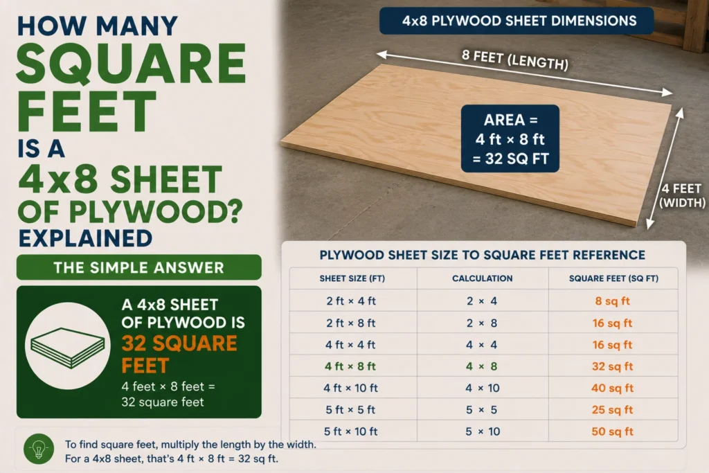 How Many Square Feet Is a 4×8 Sheet of Plywood? Explained