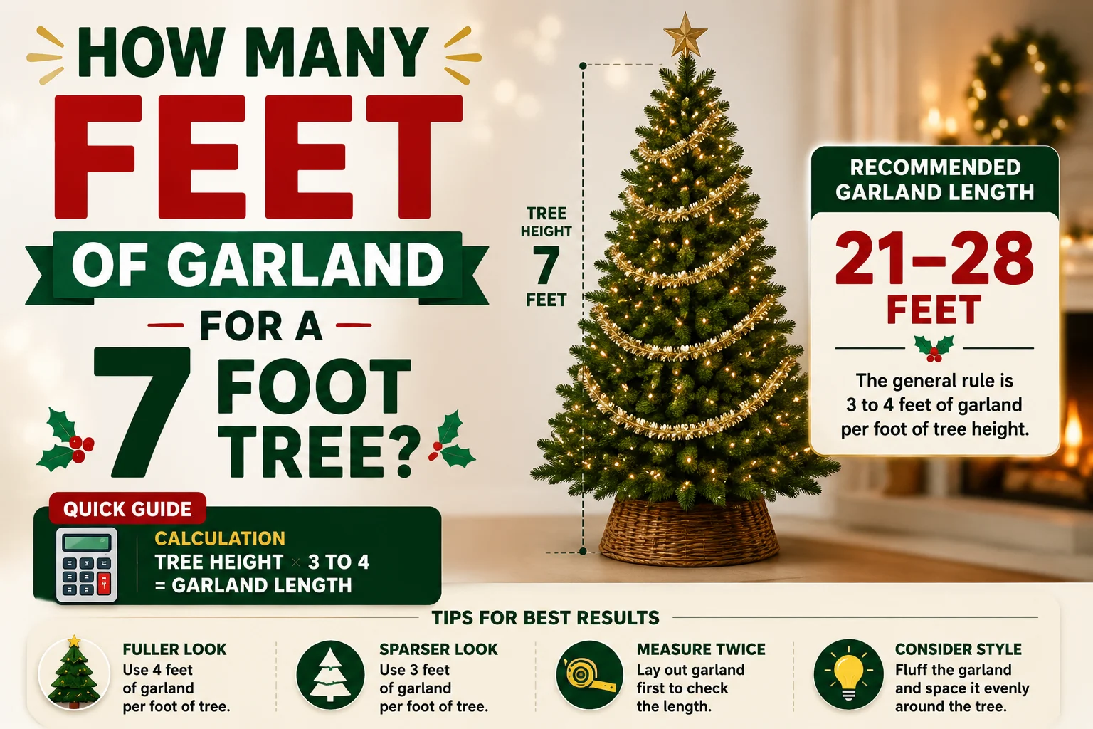 How Many Feet of Garland for a 7 Foot Tree