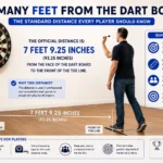 how many feet from the dart board