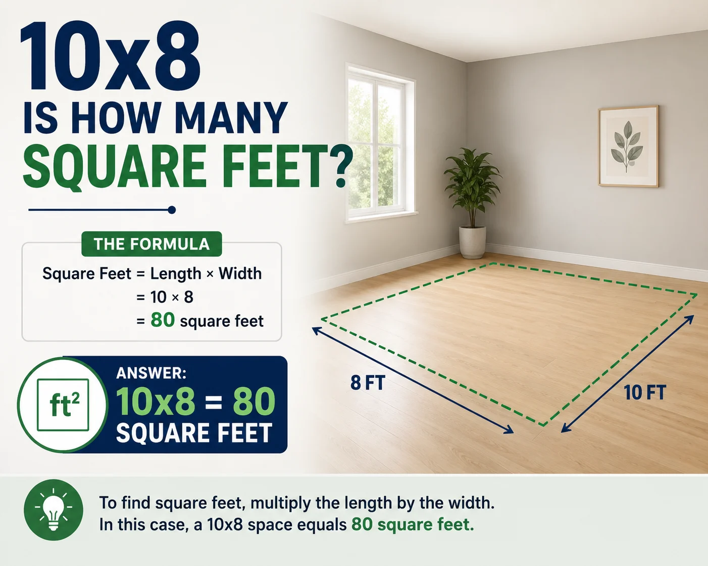10x8 is how many square feet