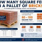 how many square feet in a pallet of bricks