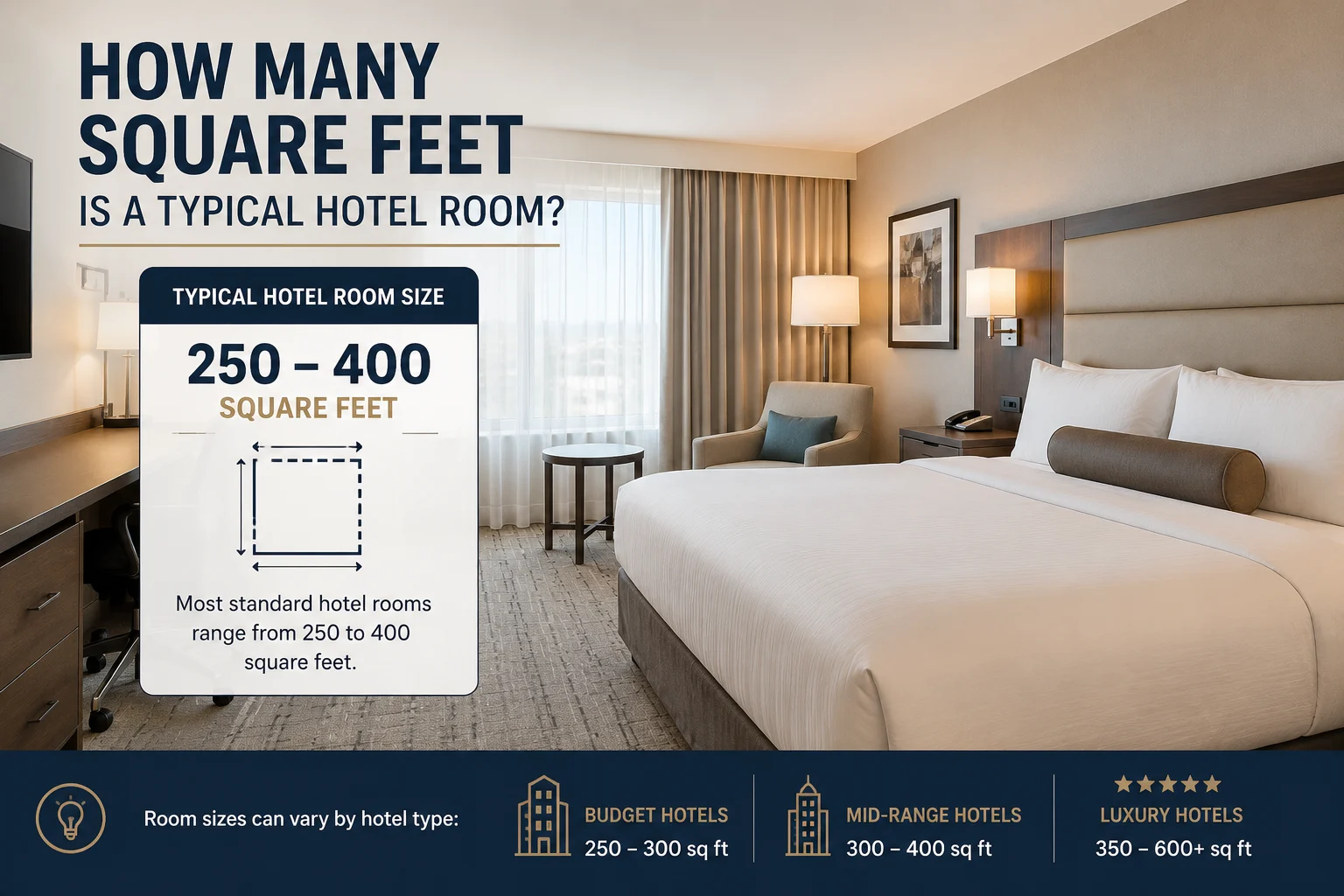 how many square feet is a typical hotel room