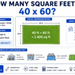 how many square feet is 40 x 60