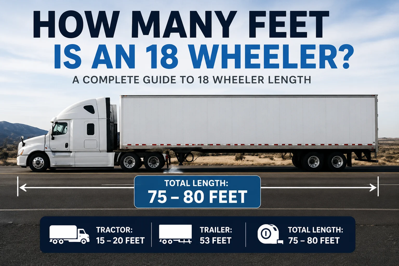 how many feet is an 18 wheeler