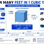 how many feet in 1 cubic yard