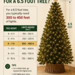 how many feet of lights for a 6.5 foot tree