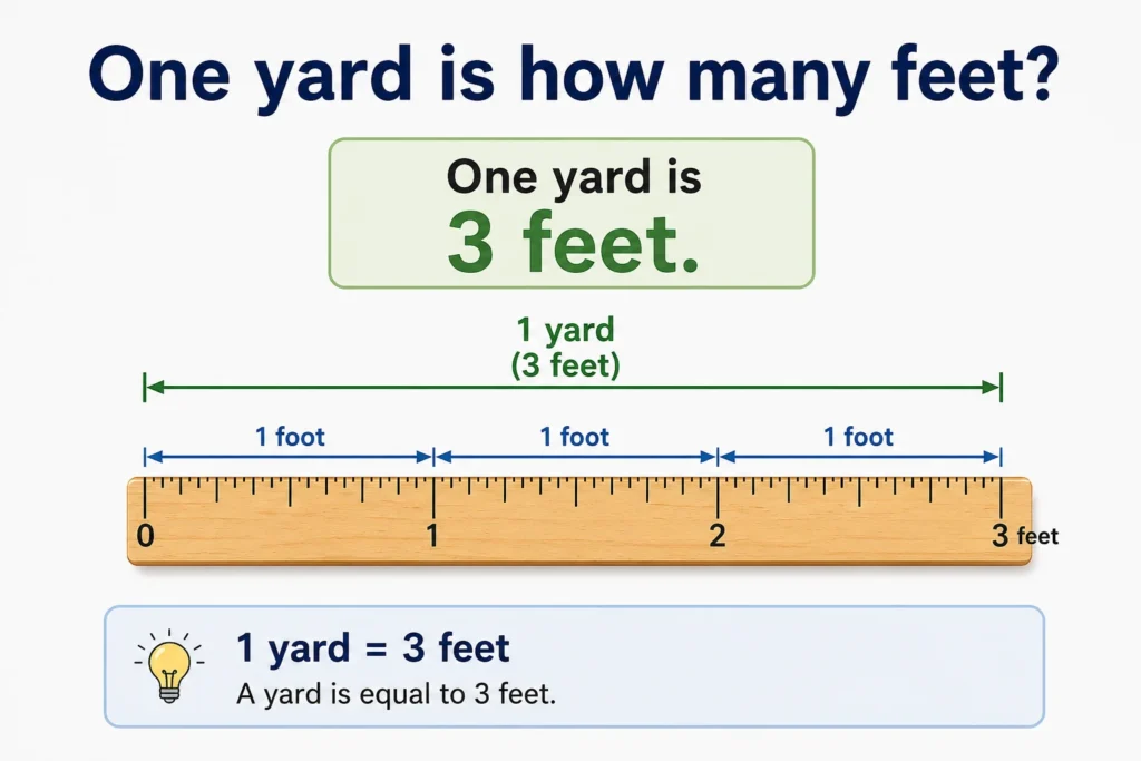 one yard is how many feet
