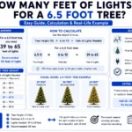how many feet of lights for a 6.5 foot tree