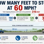 how many feet to stop at 60 mph