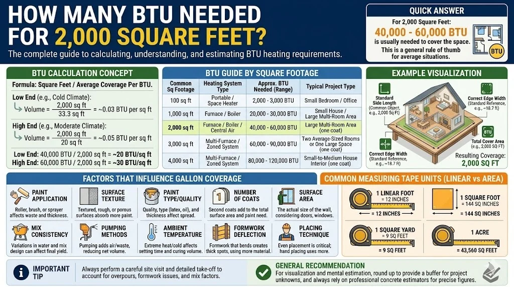 How Many BTU Needed for 2,000 Square Feet