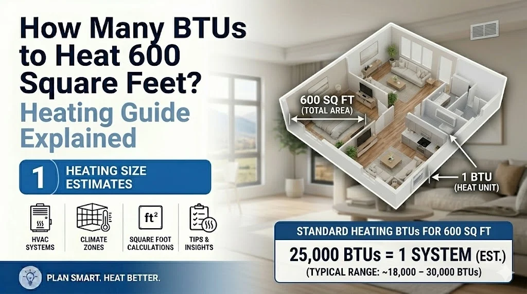 How Many BTUs to Heat 600 Square Feet