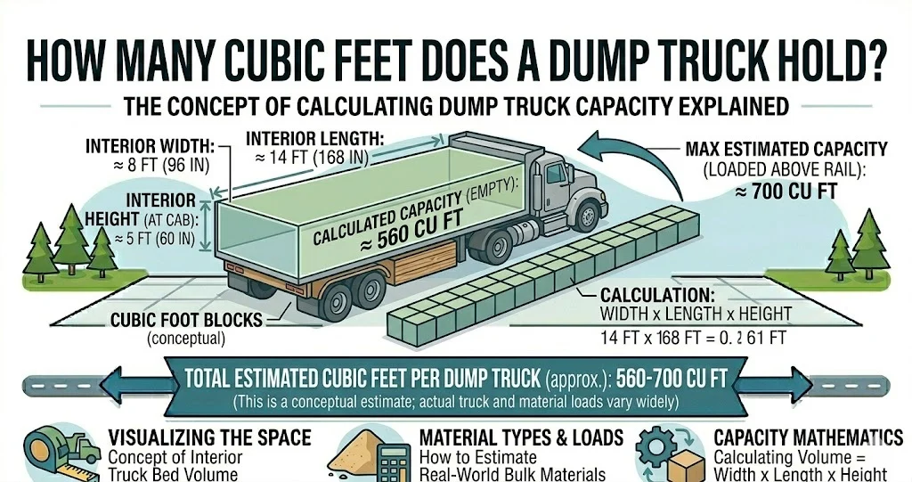 How Many Cubic Feet Does a Dump Truck Hold