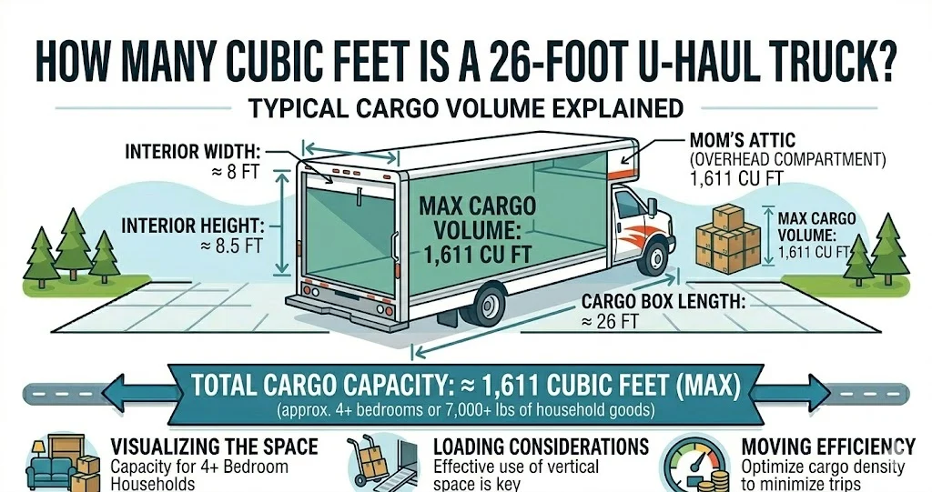 How Many Cubic Feet Is a 26 Foot U-Haul Truck