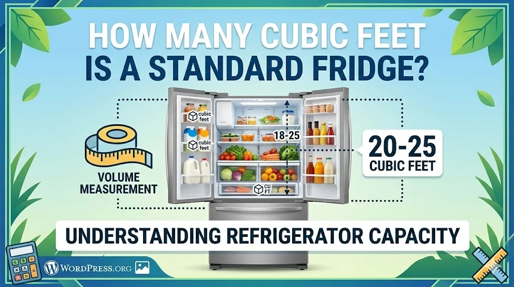 How Many Cubic Feet Is a Standard Fridge