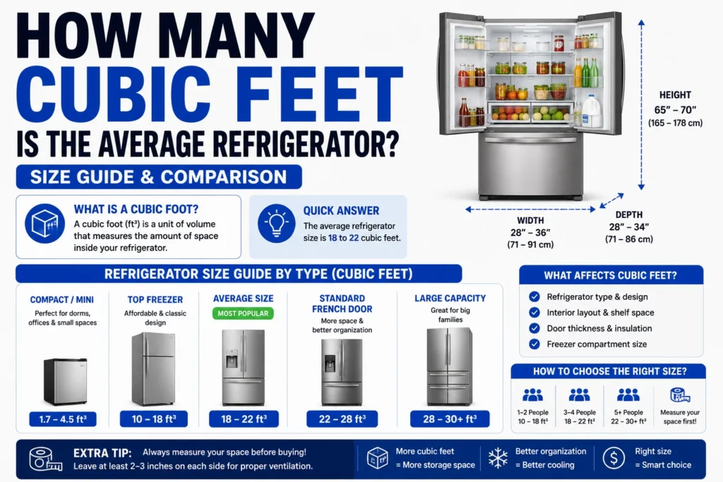 How Many Cubic Feet Is the Average Refrigerator
