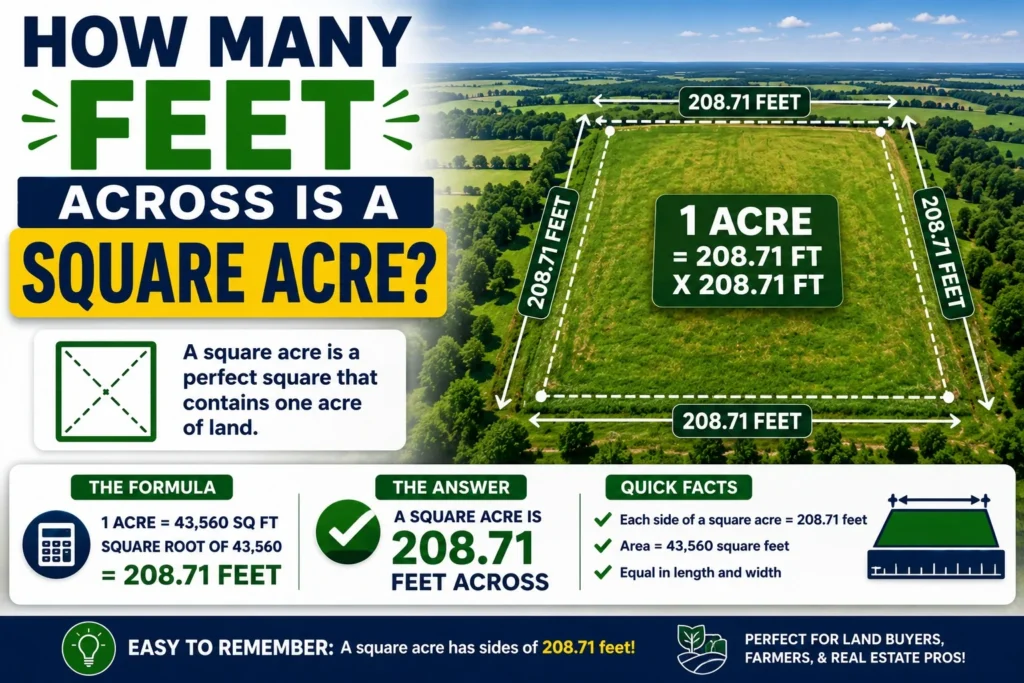How Many Feet Across Is a Square Acre