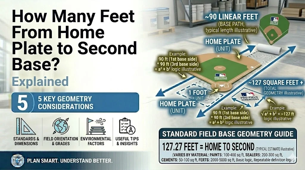How Many Feet From Home Plate to Second Base