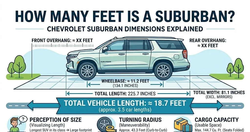 How Many Feet Is a Suburban?