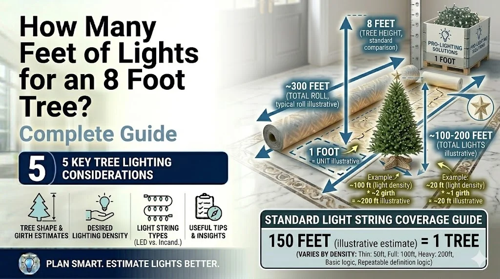 How Many Feet of Lights for an 8 Foot Tree