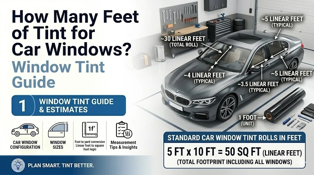 How Many Feet of Tint for Car Windows