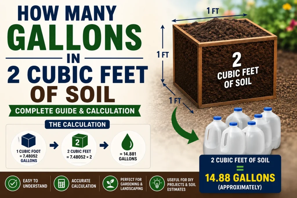 How Many Gallons in 2 Cubic Feet of Soil