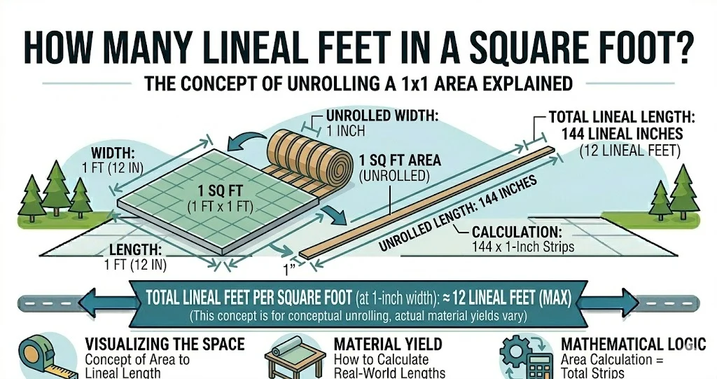 How Many Lineal Feet in a Square Foot
