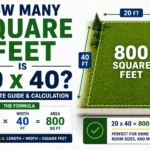 How Many Square Feet Is 20 x 40