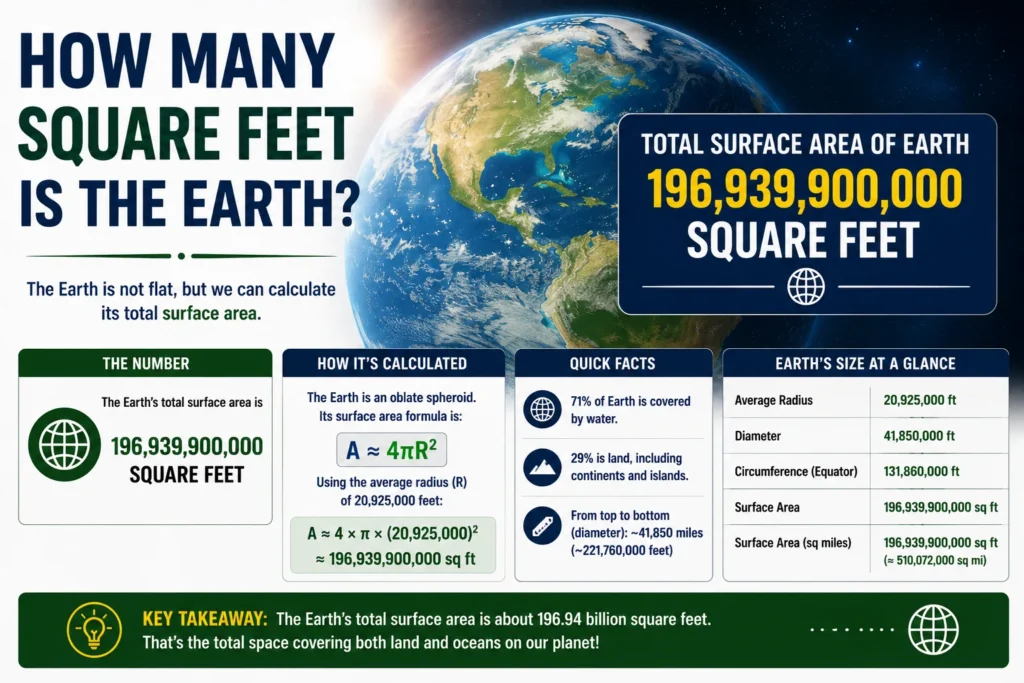 How Many Square Feet Is the Earth