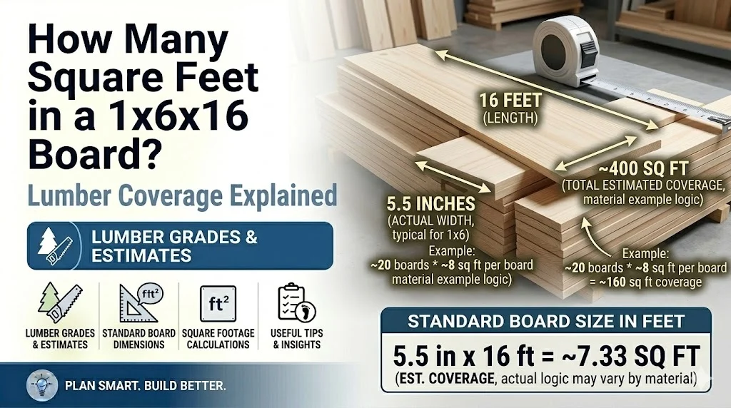 How Many Square Feet in a 1x6x16 Board