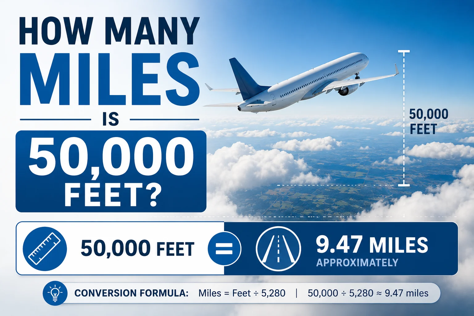How Many Miles Is 50,000 Feet