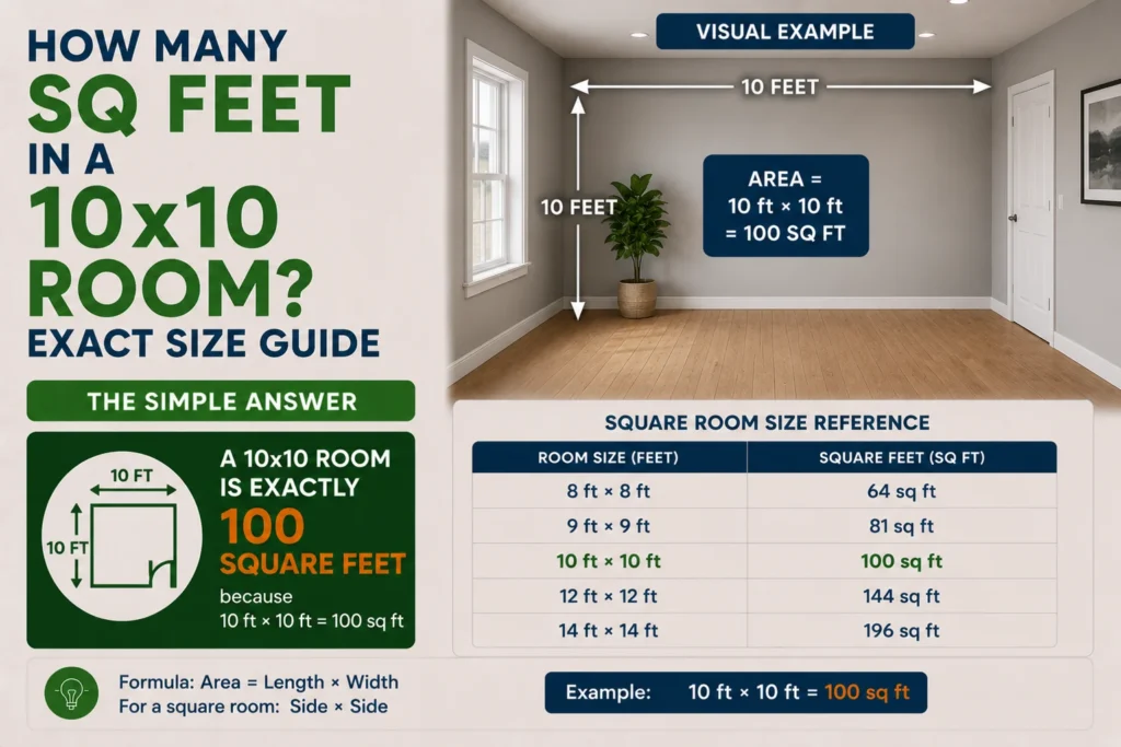How Many Sq Feet in a 10×10 Room? Exact Size Guide