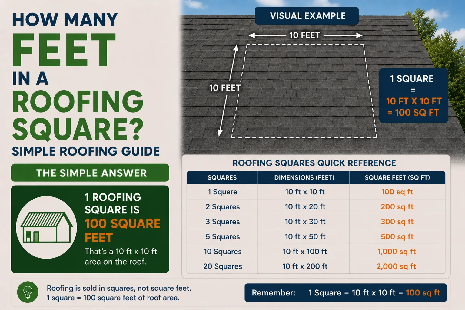 How Many Feet in a Roofing Square? Simple Roofing Guide