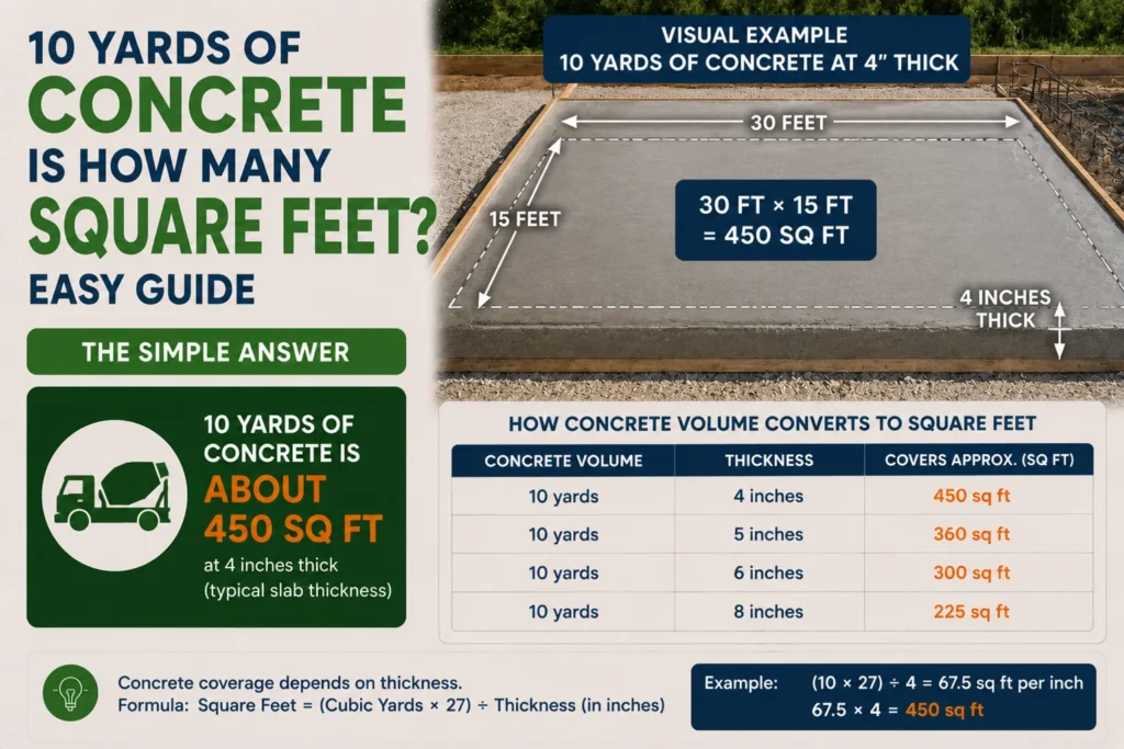 10 Yards of Concrete Is How Many Square Feet? Easy Guide