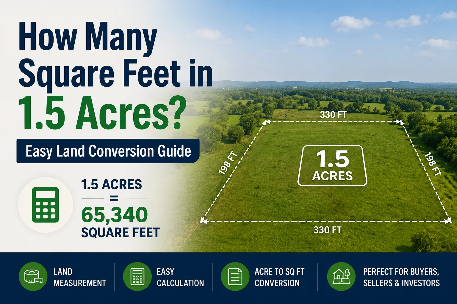 how many square feet in 1.5 acres