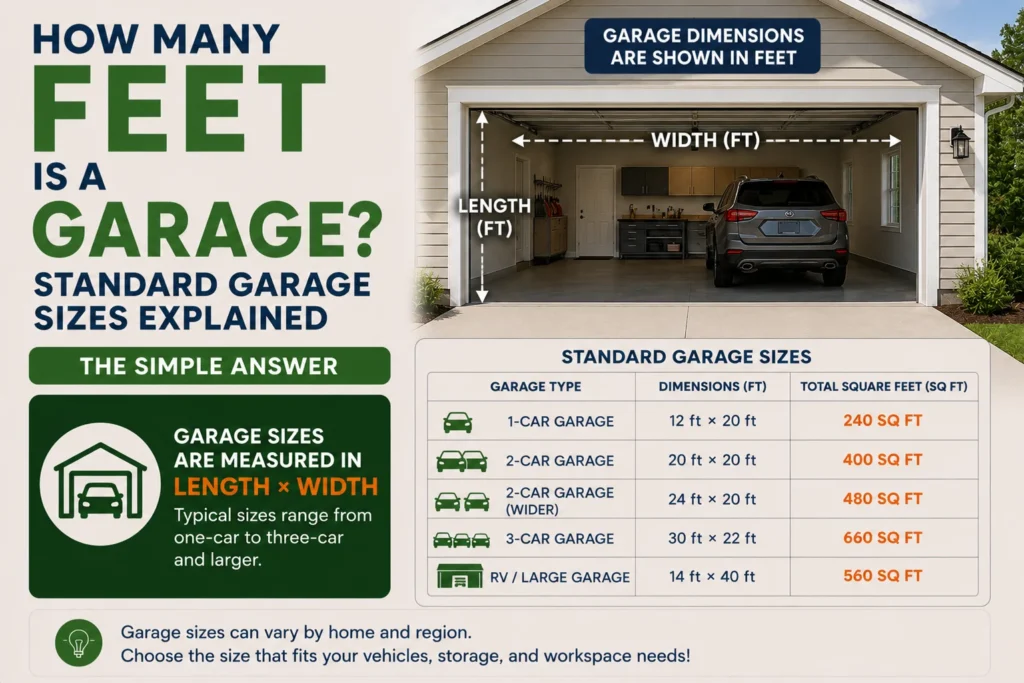 How Many Feet Is a Garage? Standard Garage Sizes Explained