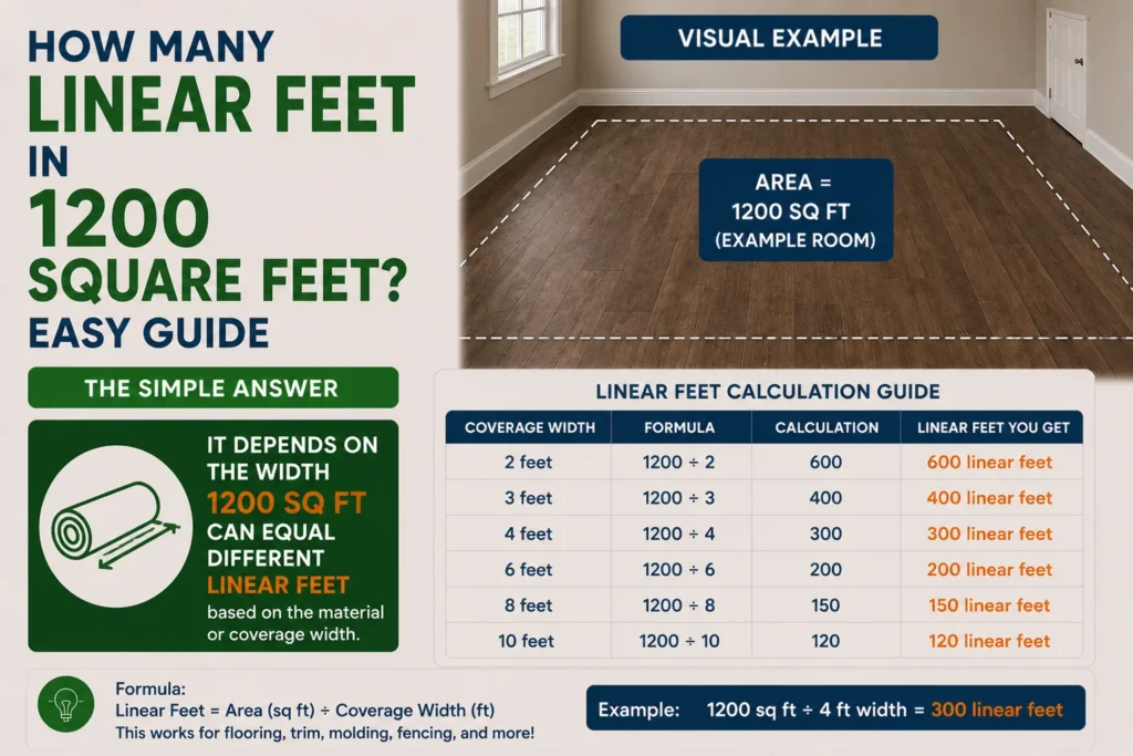 How Many Linear Feet in 1200 Square Feet? Easy Guide