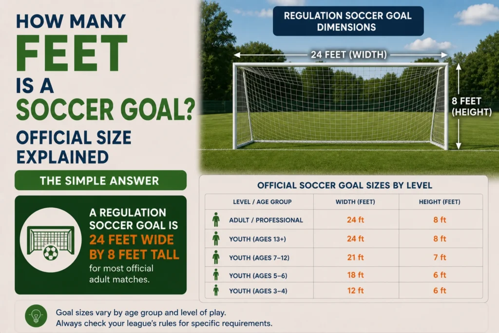 How Many Feet Is a Soccer Goal? Official Size Explained