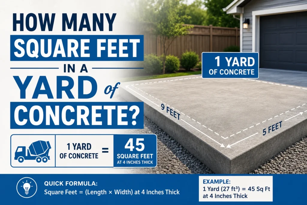 How Many Square Feet in a Yard of Concrete