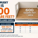 how many feet is 600 square feet